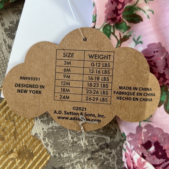 Baby Girl Pink Floral Mama’s Bestie Bodysuit Pants Headband Socks Set - Picture 7 of 7